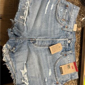 Levi's Women's Light Blue Jean Shorts